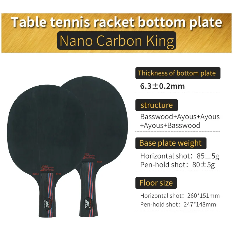 
Table Tennis Pure Wood Plus 5 Player Professional Pingpong Racket Cheap Table Tennis Blade Rubber Pimples In Grip Means Straig 