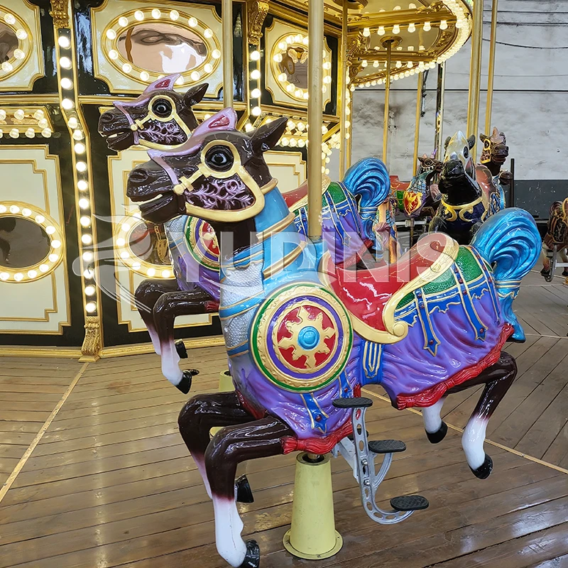 Kids and adult game funfair theme amusement park equipment carousel horse carousel rides for sale