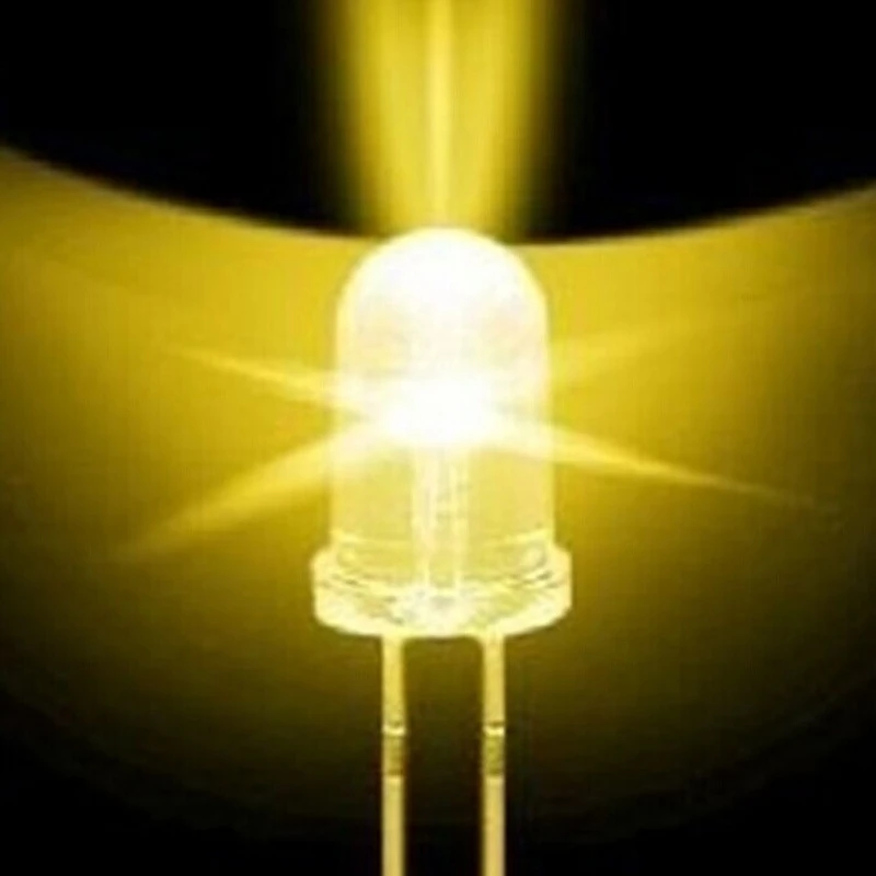 
High quality through hole 30 degree 5mm yellow traffic lights led 590nm wavelength 