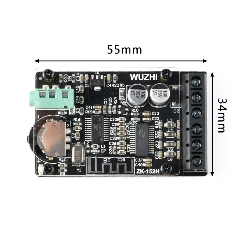 ZK-152H 2*15W Dual Channel Mini Ble Stereo Digital Power Amplifier Board Module