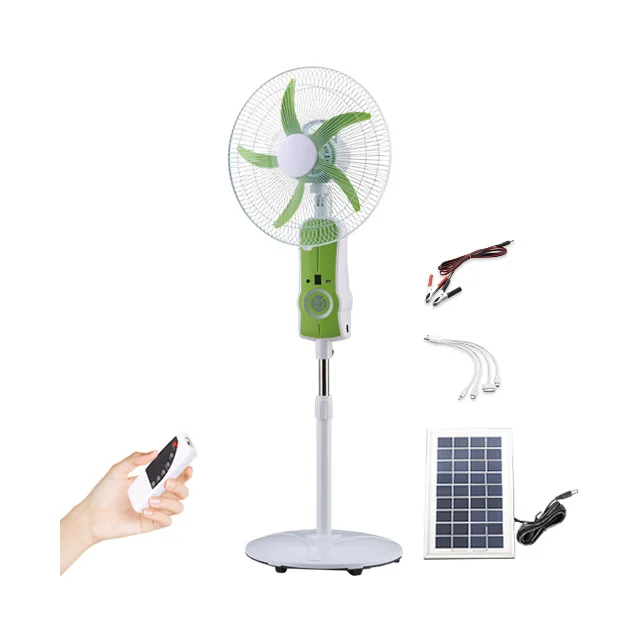 Changrong 16 inch stand fan with remote control rechargeable floor fan tower & pedestal fans with led light