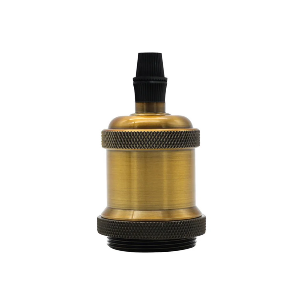 Best Selling Antique Gold Brass E27 Bulb Socket Aluminum Lamp Holder Metal E27 Lamp Socket