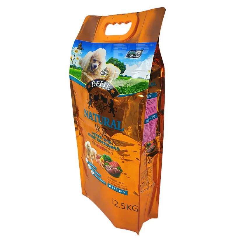 Printing Custom 1kg 2kg Stand Up Nature Pet Food Animal Feed Zipper Lock Packaging Pet Snack Dog Treat Bag