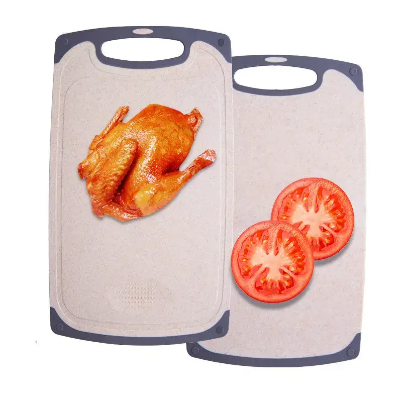 New Wheat straw plastic Plastic Household Pp Cutting Board White And Black Cutting Board Multi-Purpose Portable Kitchen Supplies