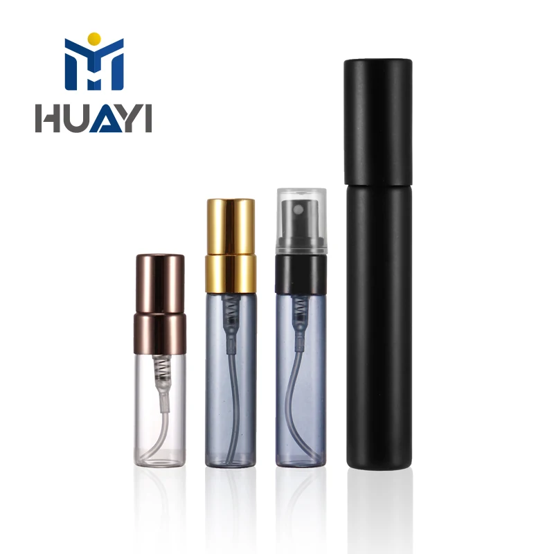 Empty 5ml - 12ml glass bottle tube with screw cap for attar perfume bottles
