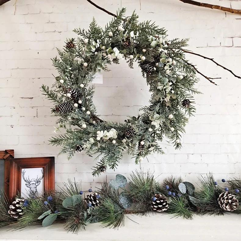Hot sale merry Christmas outdoor garlands & wreaths christmas decorations christmas wreath