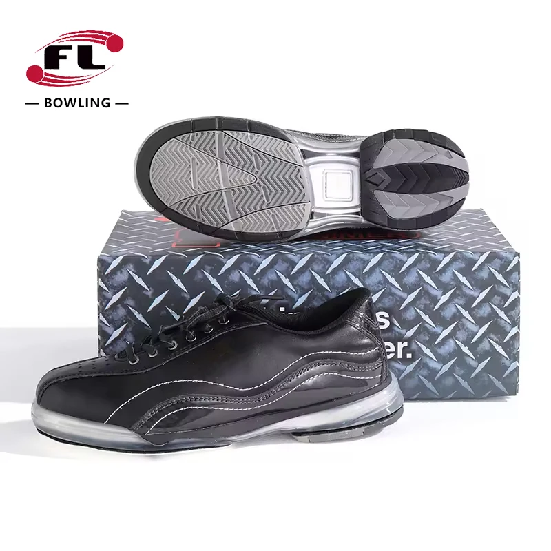 High quality sole bowling shoes Customizable logo Black bowling shoes