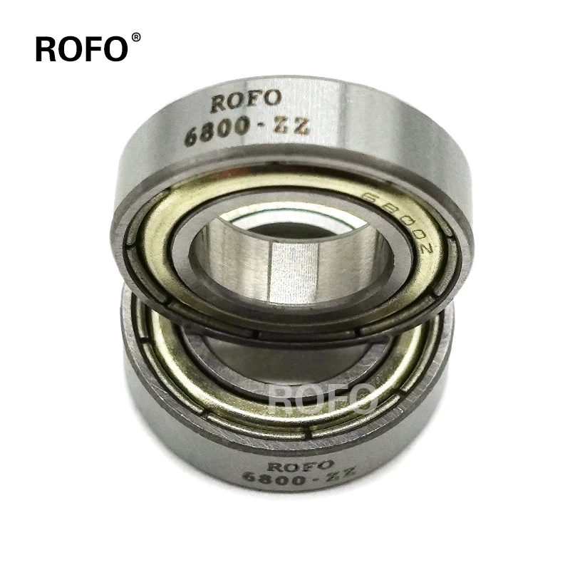 ROFO 6800 2RS/ZZ 10*19*15 mm Stainless Steel Hybrid Zirconia Full Corrosion Resistant Deep Groove Ball Bearing 6800