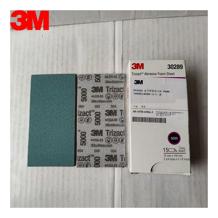 3M 30289 Trizact Hookit 5000 Grit P5000 443SA Sanding Abrasives Sponge Foam Sheets