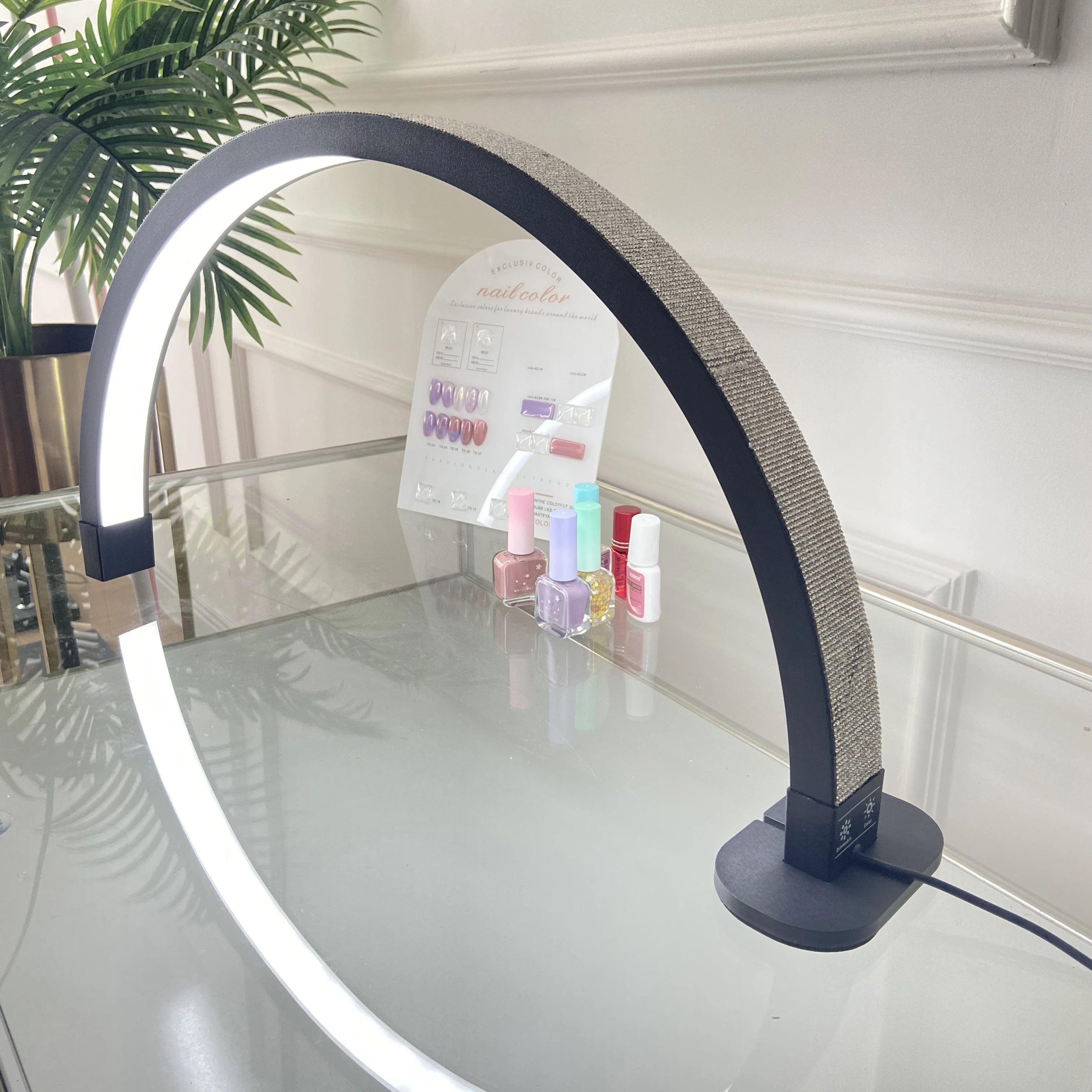 Wholesale Nail Art professional led nail table lamp half moon light led table lamp light acrylic nail desk LED table lampe