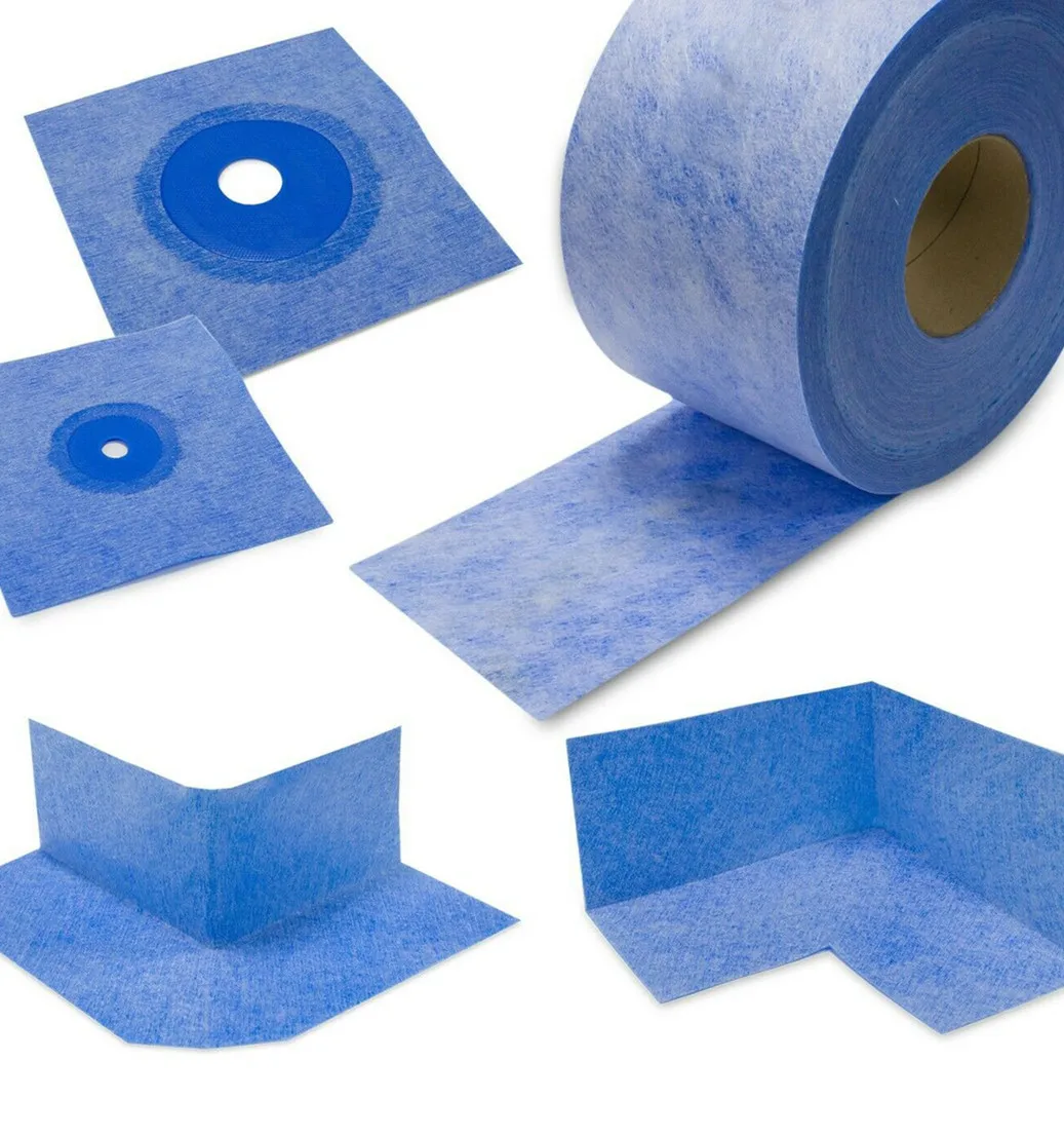 120mm 1m Flexible Tile Adhesive Waterproof Liner with fleece textile membrane coil  for Wetroom Bathroom Kitchen Wash Stations