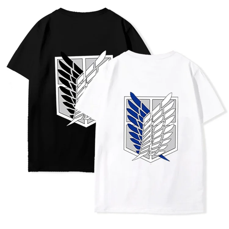 Attack on Titan shirt anime T-shirt round neck summer casual wholesale unisex cartoon print short sleeve
