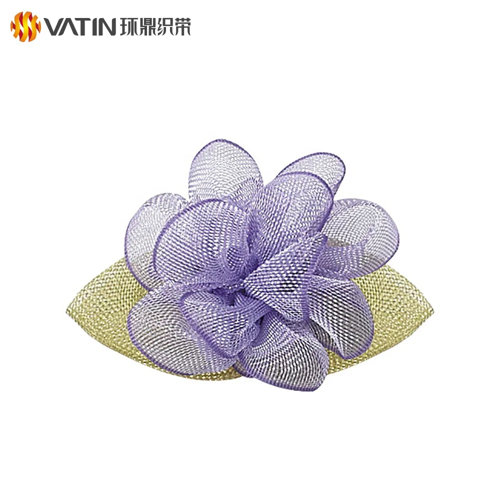 Wholesale Custom Fancy Colorful Sheer Organza Artificial Flower For Wedding Car Decoration