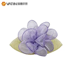Wholesale Custom Fancy Colorful Sheer Organza Artificial Flower For Wedding Car Decoration