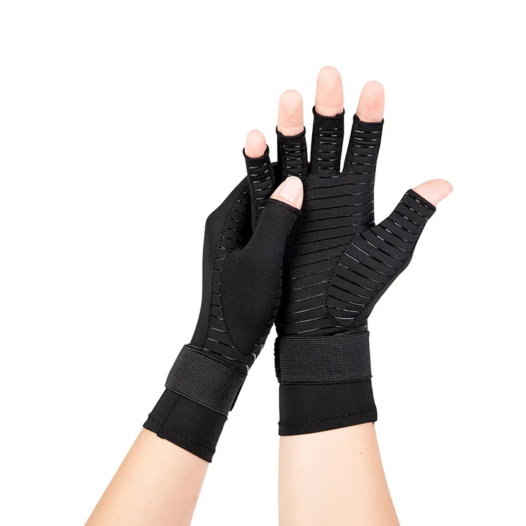 Open Finger Pain Relief Swelling Rheumatoid Osteoarthritis Copper Compression Arthritis Gloves