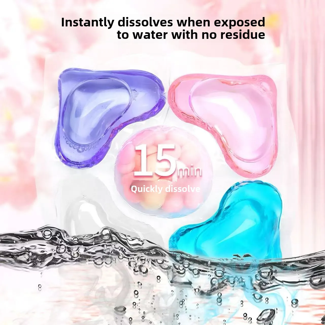 Laundry granules capsules laundry pods 5 in 1 laundry gel stains film bead ball for wasing machine