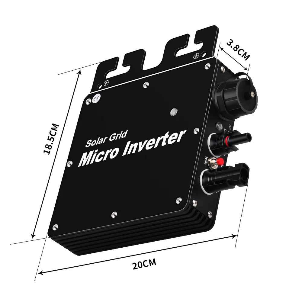 300W 300 Watt Eu Vde Dc To Ac Smart Mppt Pure Sine Wave Solar Pv Power Grid Tie Mini Small Micro Inverter