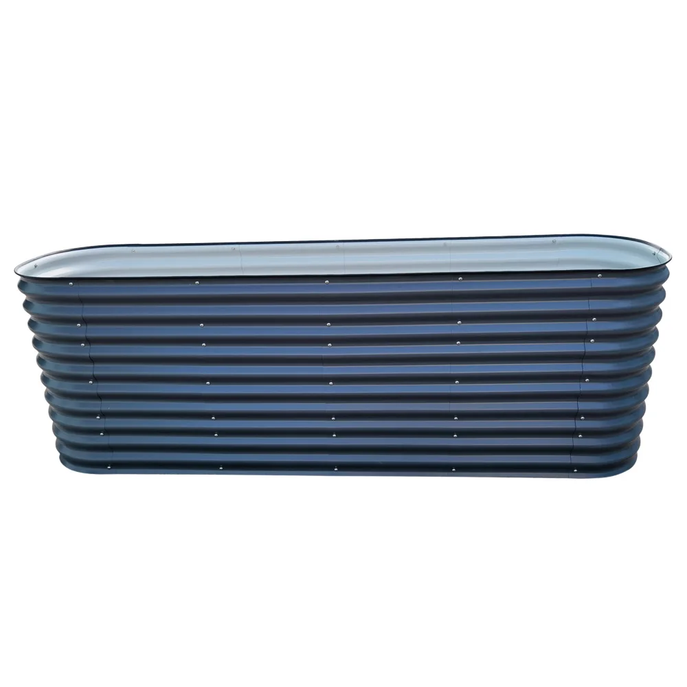 Raised Garden Bed Stainless Steel Metal Plant Box for Fruit 32inch Tall Olive Green