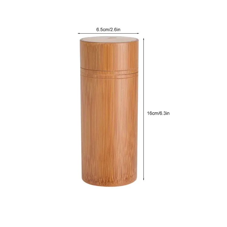 Fancy Handcraft Bamboo Tea Jar Portable Sealed Bamboo Tube Tea Storage Box Storage Holder
