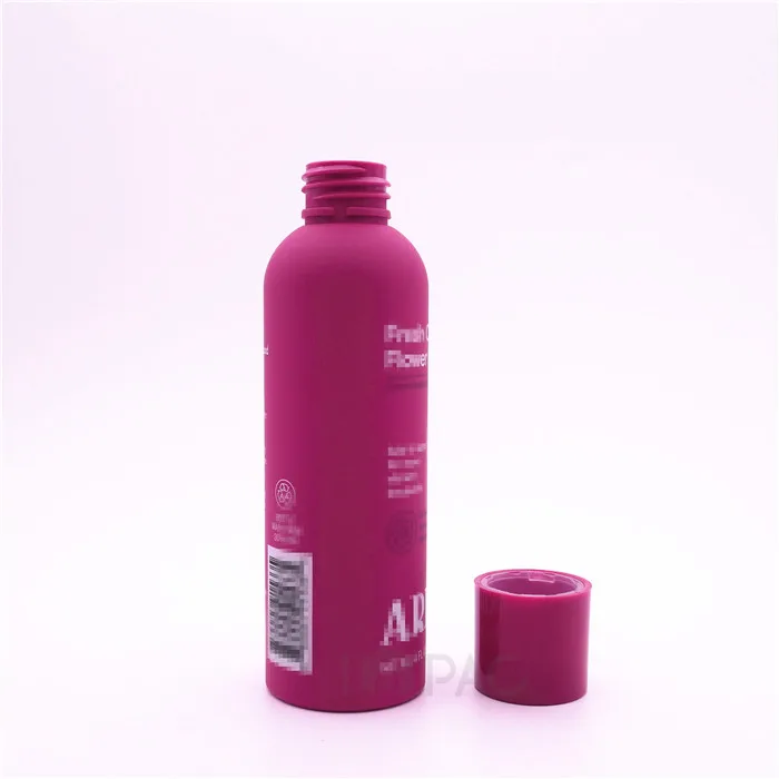 rubber coating cosmo shape pet plastic bottles for cosmetic products skin toner 120ml