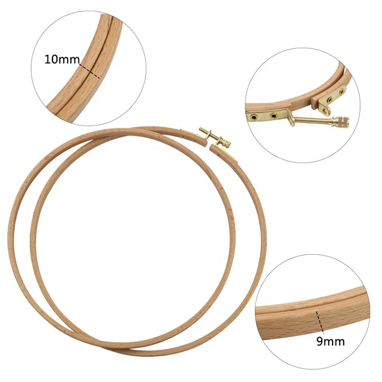 
Wholesales 7 inch Cross Stitch Accessory Wooden Embroidery Frame DIY Craft Tools Kit Hoops Frame Embroidery 
