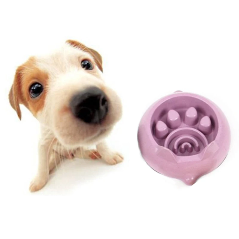wholesale new design colorful plastic custom pet feeder bowl slow bamboo fiber pet dog feeding bowl