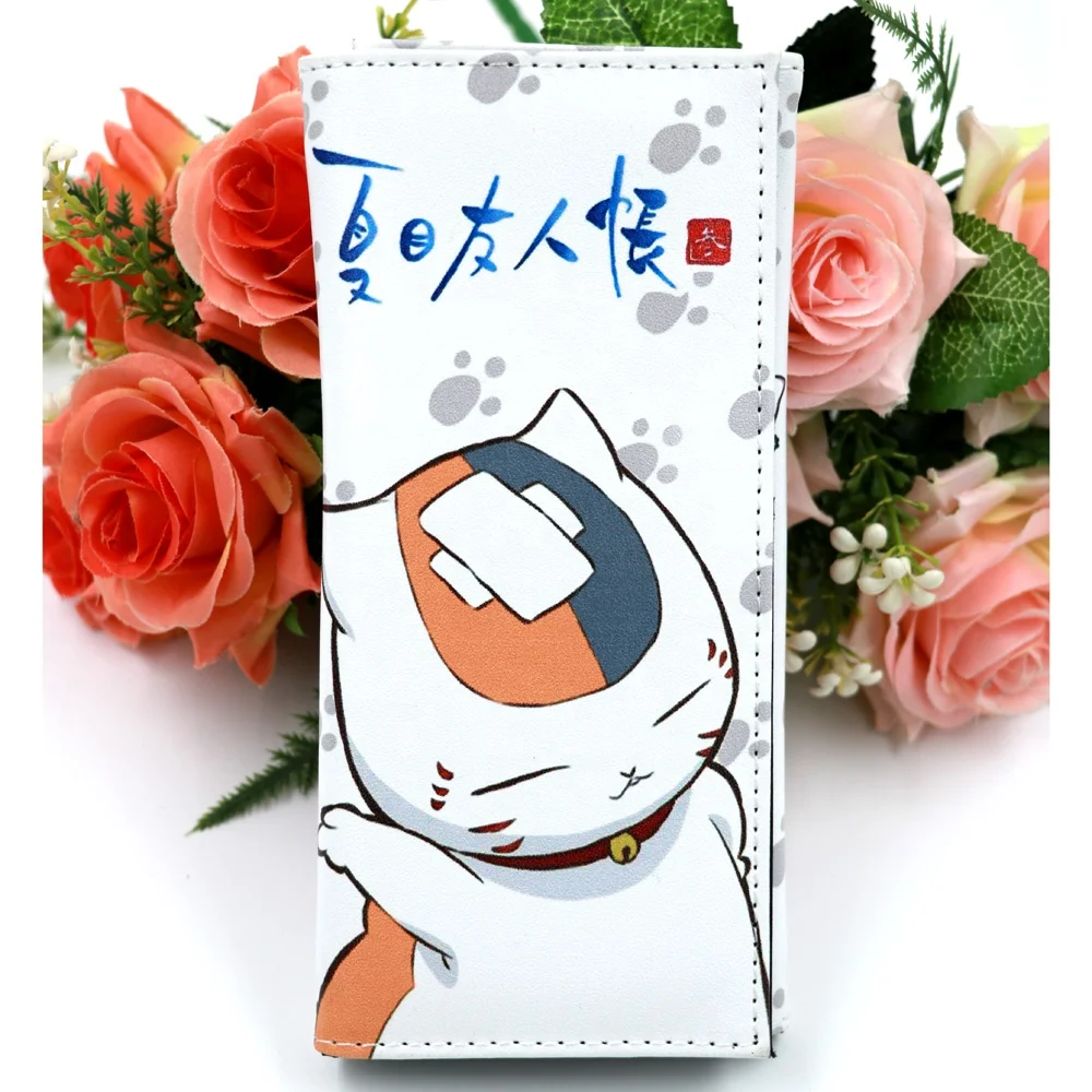 Anime Natsume Yuujinchou Long Wallet Nyanko Sensei Synthetic Leather Purse with Hasp