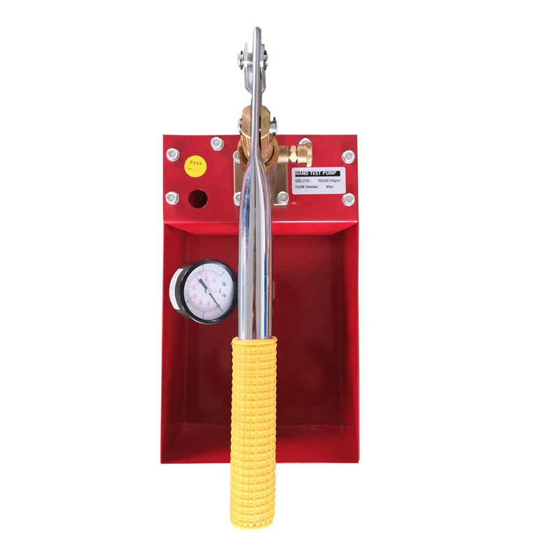 Manual 60 bar 870psi 6 mpa red beautiful outlook pressure test pump for pipe leakage test