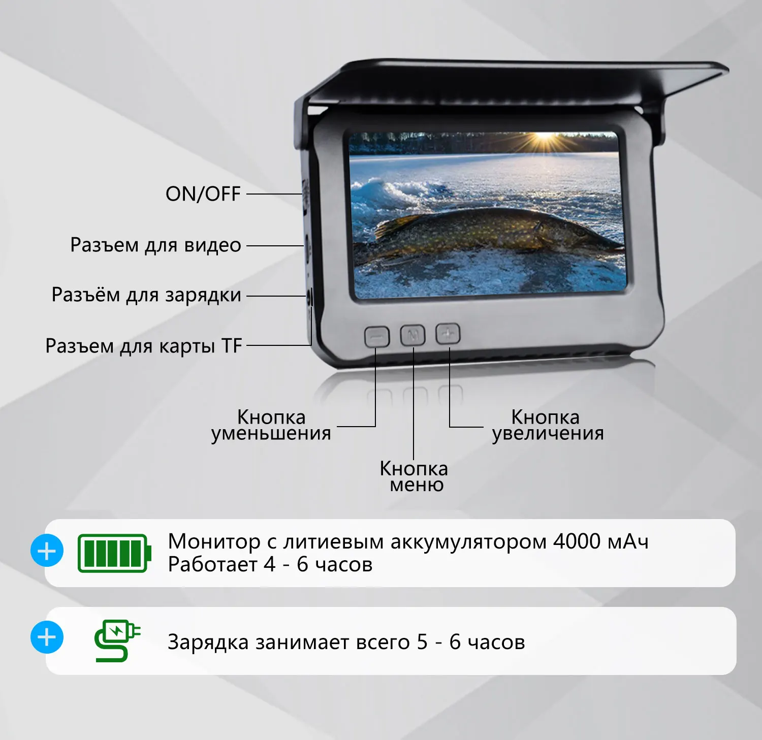 Excellent Fish Finder Camera Type-C Charging Video Fishing Camera 15M/30M Fish Finders Ice Fishing  Camera DVR