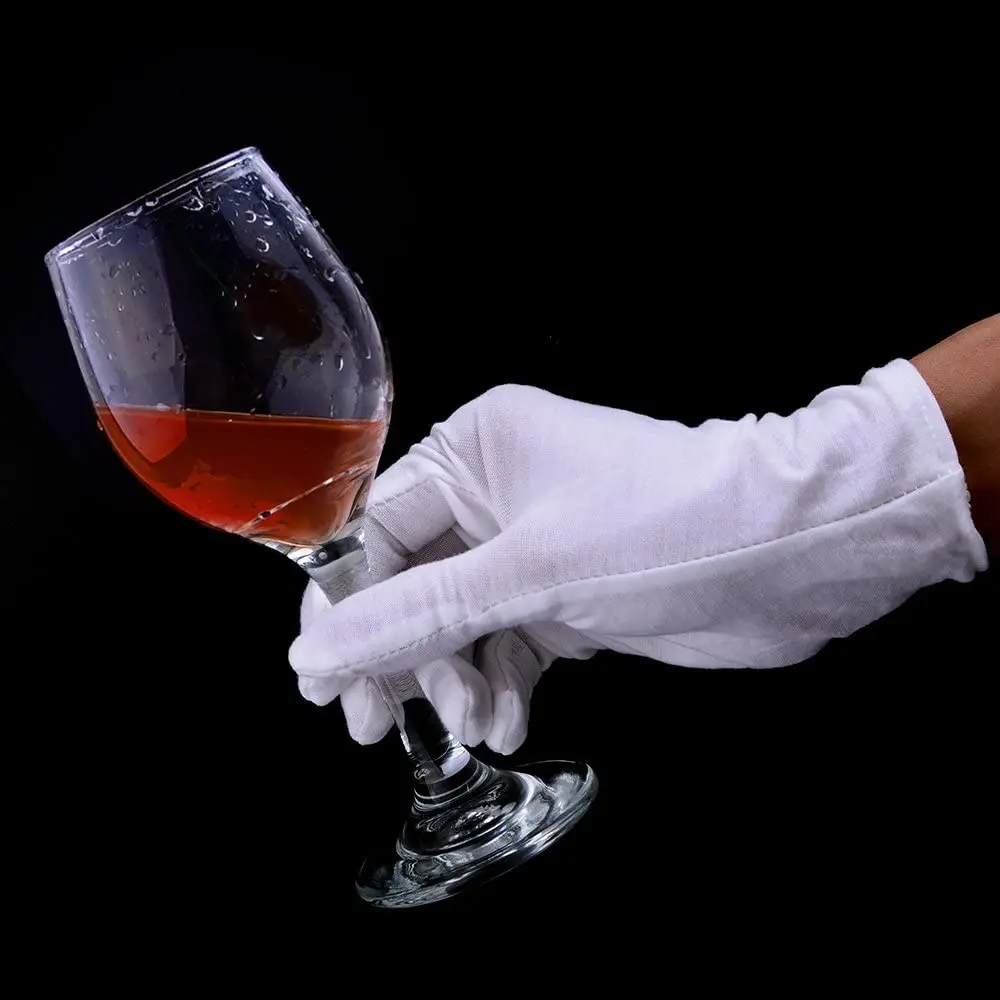 Microfiber Jewelry Cleaning Polishing Gloves Custom Silk Screen Printed White Anti-slip Customizable Jasmine 200pcs