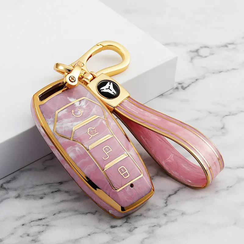 2022 new fashion Soft TPU Car Key cover Fit For BYD SONG Pro Tang dmi Qin Pro Smart Remote keychain for BYD accessories