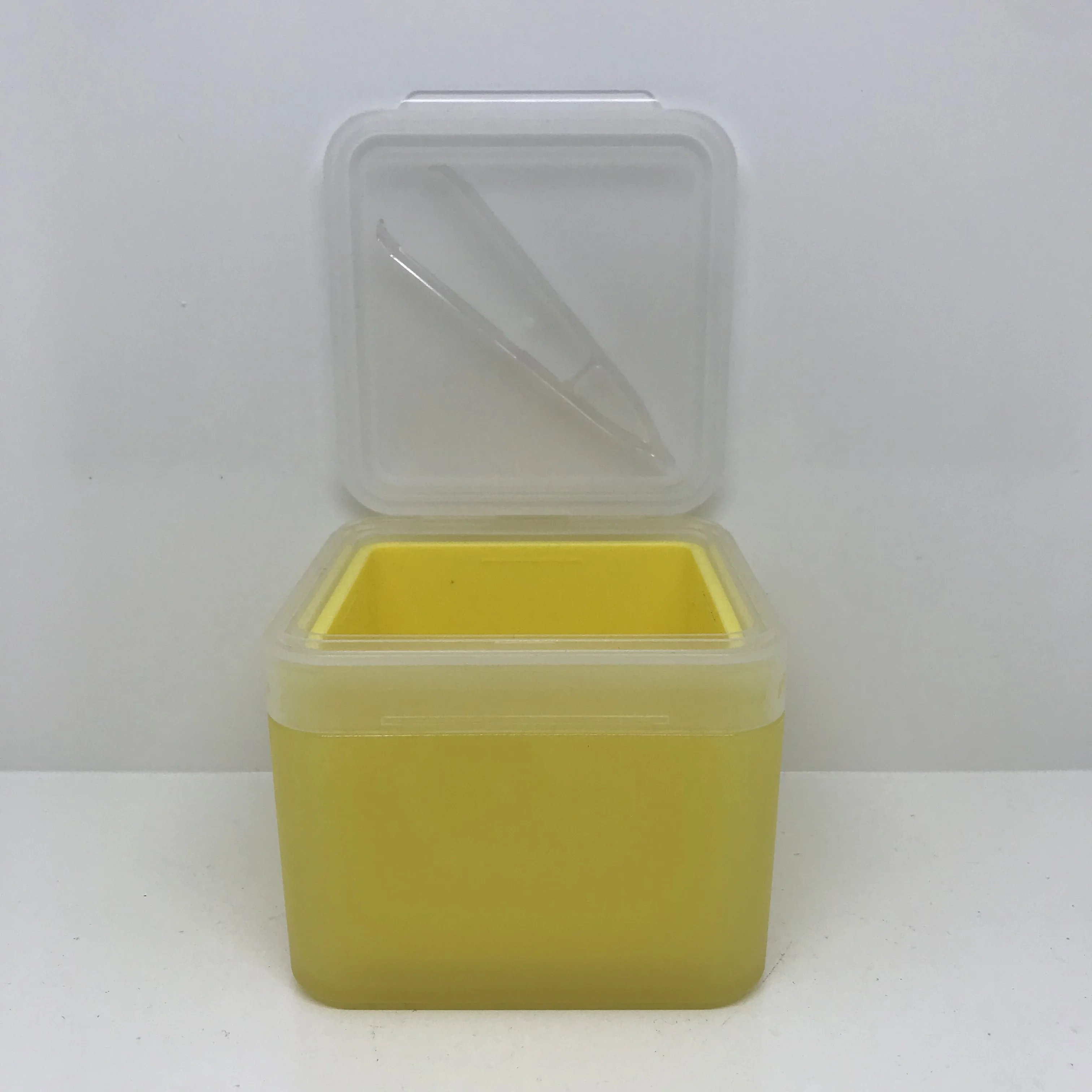Custom square double wall plastic jar with flip top lids Facial Make Up Remover Cleaning Skin Care Cotton Pad Jar