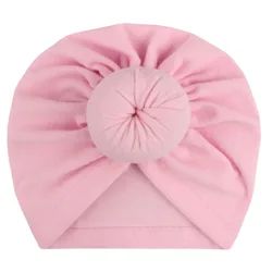 2019 Baby Cotton Blends Hat Hair Bands Elastic Headwraps Headband Soft Bowknot Turban for Children Girls  Baby
