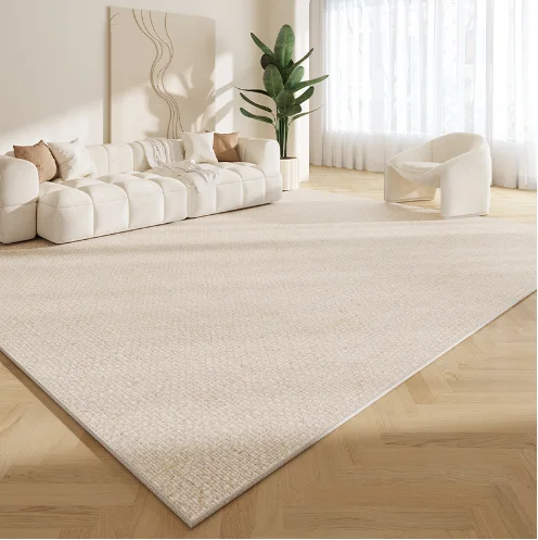 Cream style living room carpet, bedroom no wash, erasable floor mat, home wabi sabi style sofa, coffee table blanket