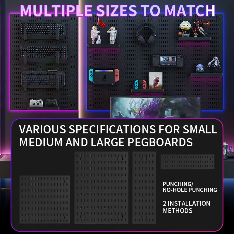 DIY Nordic wall pegboard with hook Hanging peg board Racks  display set plastic  for  organization Kits peg board  organizer