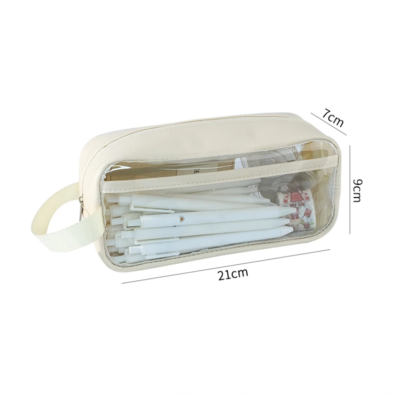 Transparent Pencil Case School Supplies Pencil Pouch Estuche Large Capacity Pen Case Trousse Scolaire Stationery Pencilcase