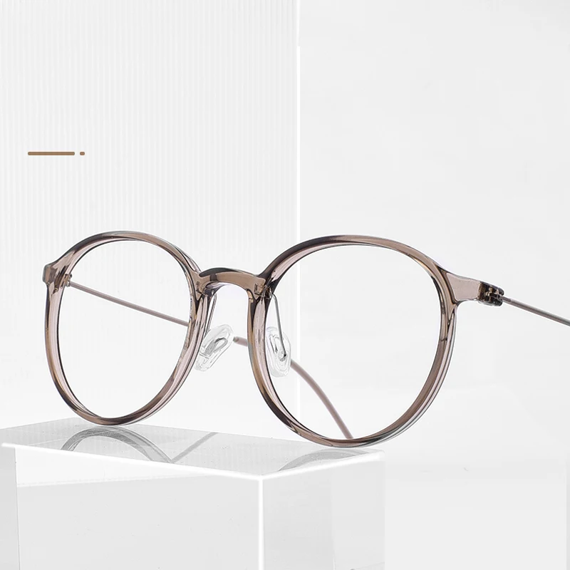 High Quality Super Elastic Temples Round Eye Glasses Hot Sale Colors TR90 Titanium Frame Eyewear