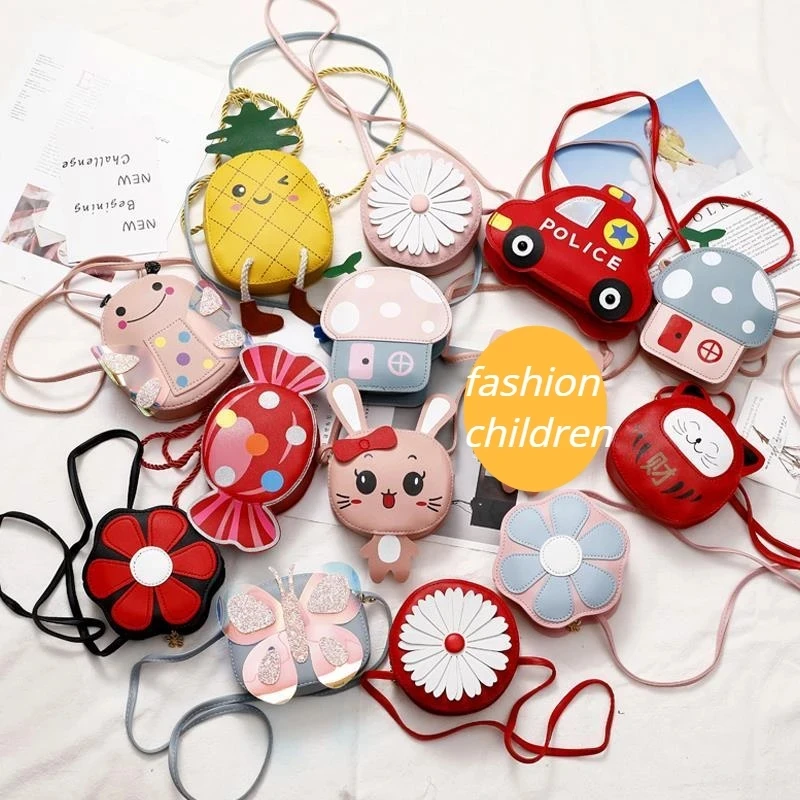 New Fashion Lovely Kawaii Candy Color Cartoon Animal small girls purse kids handbags mini crossbody bags