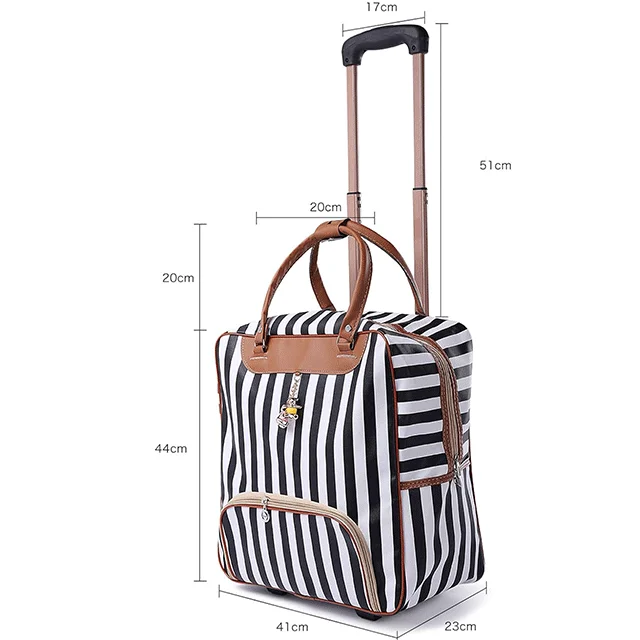 Trolley Travel Bags , Weekend Tote Bag, Suitable for Travel Large Capacity Waterproof Hand Luggage with Wheels fabric carry on