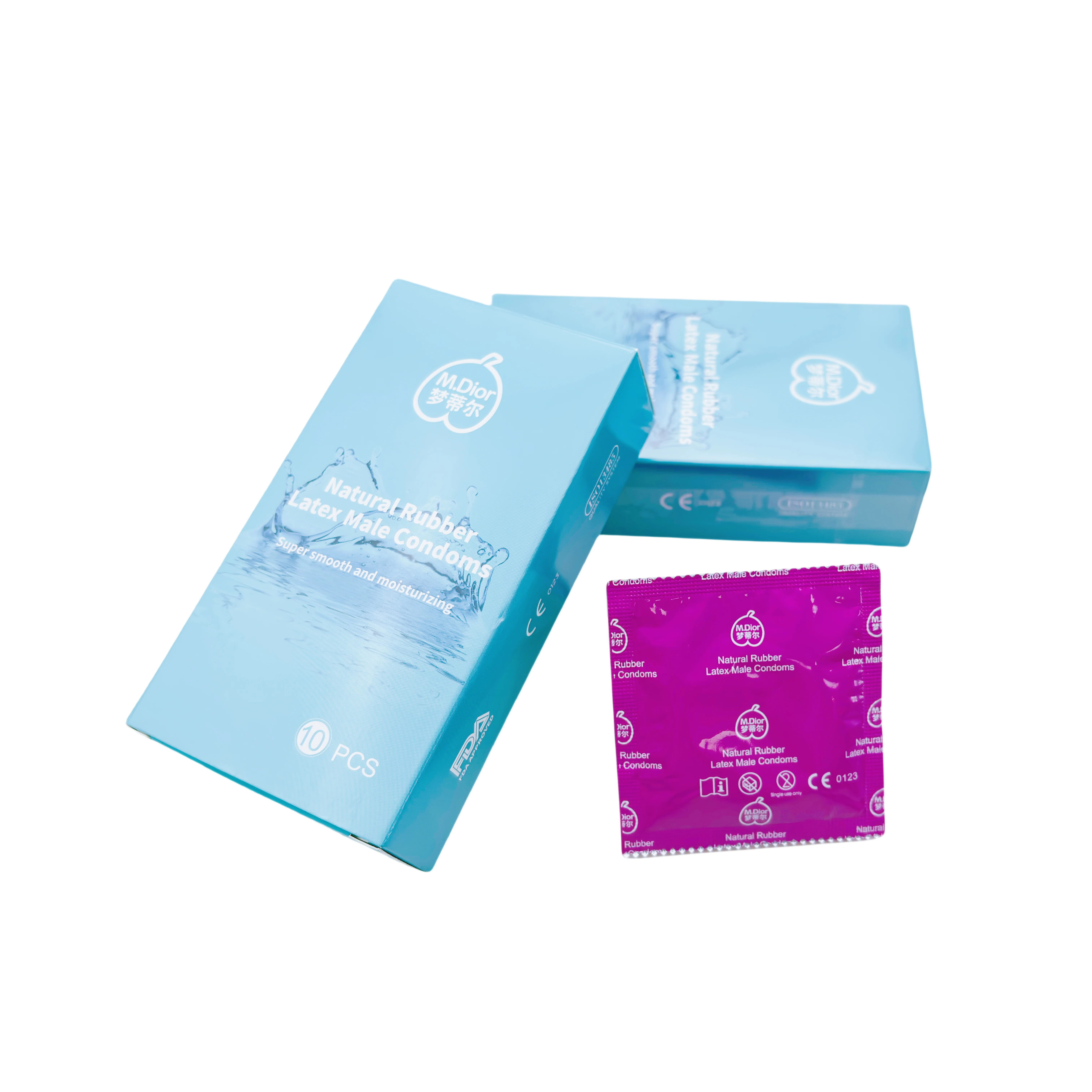 OEM Safe Protection Male Enhanced Rubber Condom Plain Smooth Natural Latex Male Condom