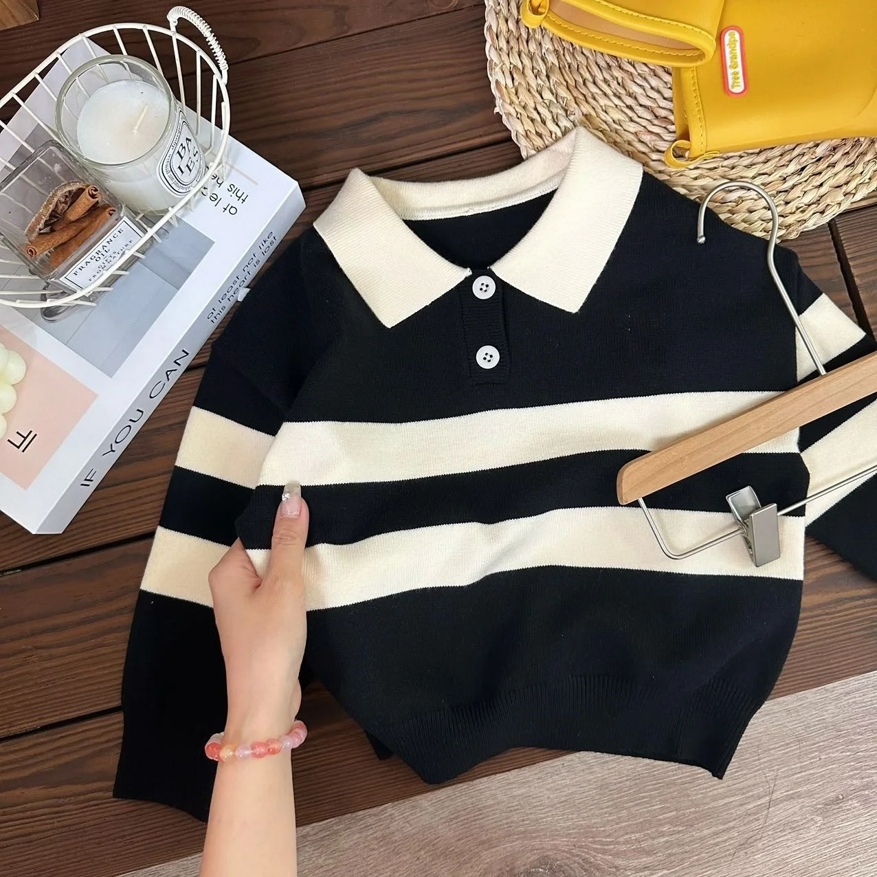 Kids Clothes 95% Cotton Knitwear Support Customized Toddler Polo Sweater Spring Fall Boys Clothes Knit Tops Children Clothing