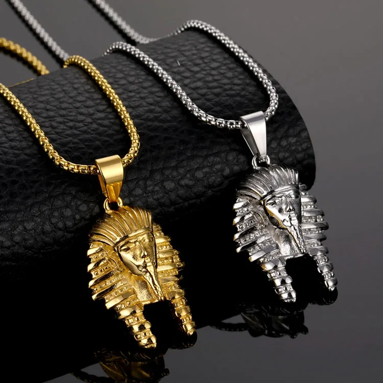 Hot selling gold jesus piece Egyptian Pharaoh pendant