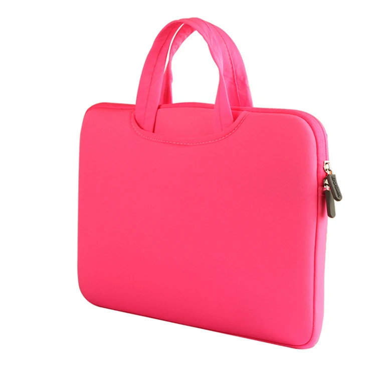 Wholesale Custom Cheap13 inch 14 inch 15 inch Colourful Nylon Neoprene Laptop Bag with Zipper Sleeve Laptop Bag