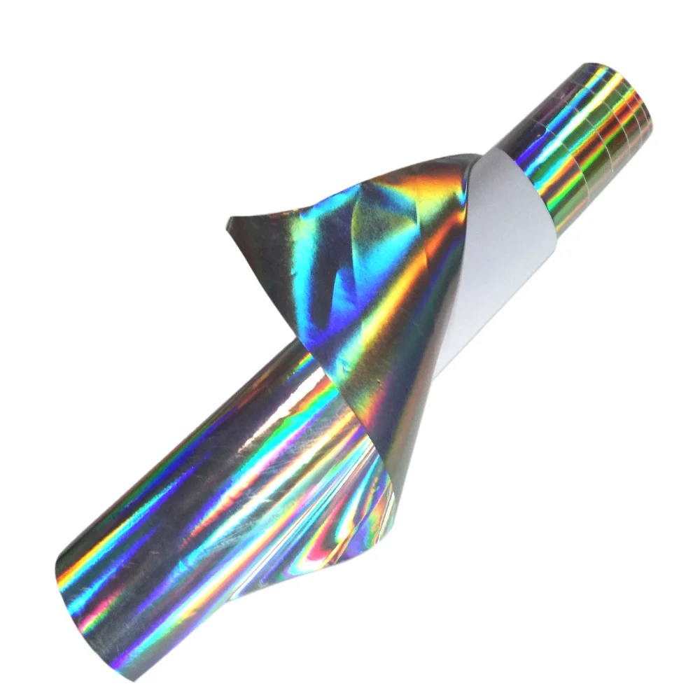 metalized transparent color cold hologram laminating film can be printing by CMYK OFFSET UV machine