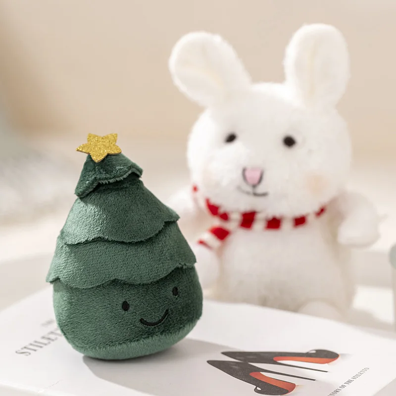 Rabbit Customize Soft Xmas Lovely Stuffed Plushie Toys for Kids Mini Christmas Animal Plush Toy