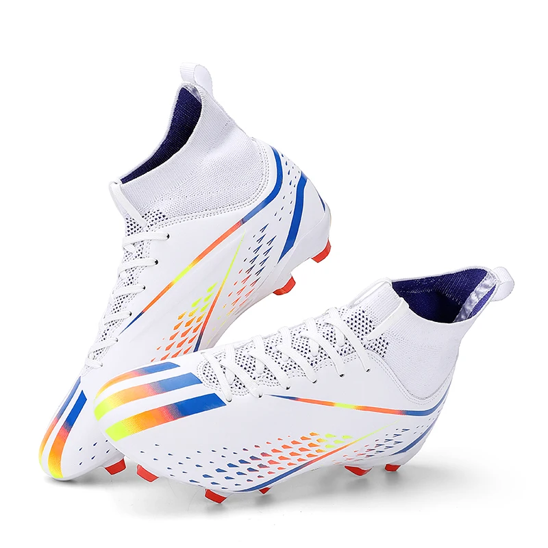 Hot Sale Football Boots Soccer Shoes Men High Quality Boots Sneaker Outdoor Soft Comfortable Football Shoes Cotton Fabric Rubber