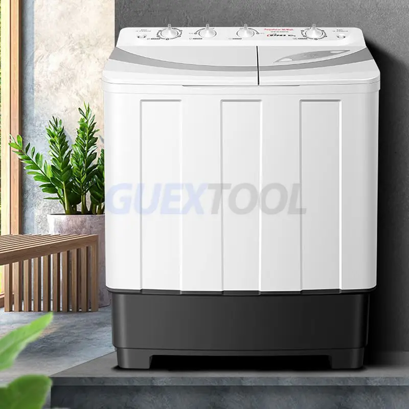 Полуавтоматическая стиральная машина для дома двухванночная большой емкости 8/10 кг двухцилиндровая с волнообразными