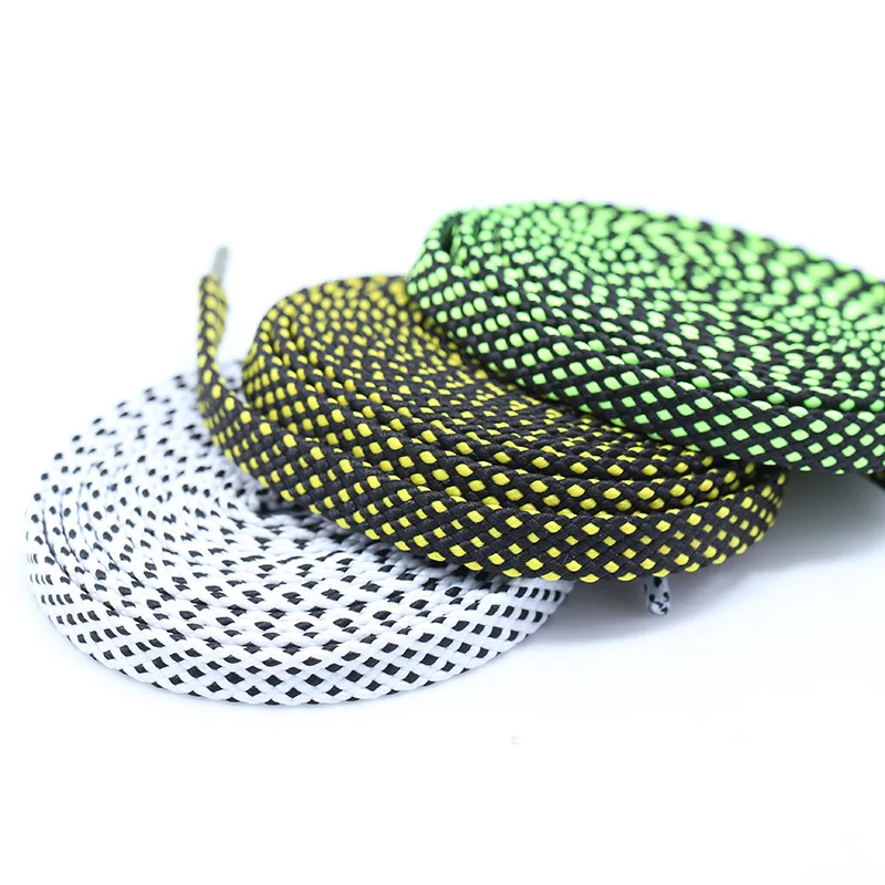 Whoelace bulk custom waxed hockey skate shoe laces print flat shoelace shoelaces custom