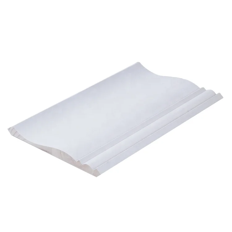 white primed wooden crown moulding solid wood gypsum bottom cornice molding