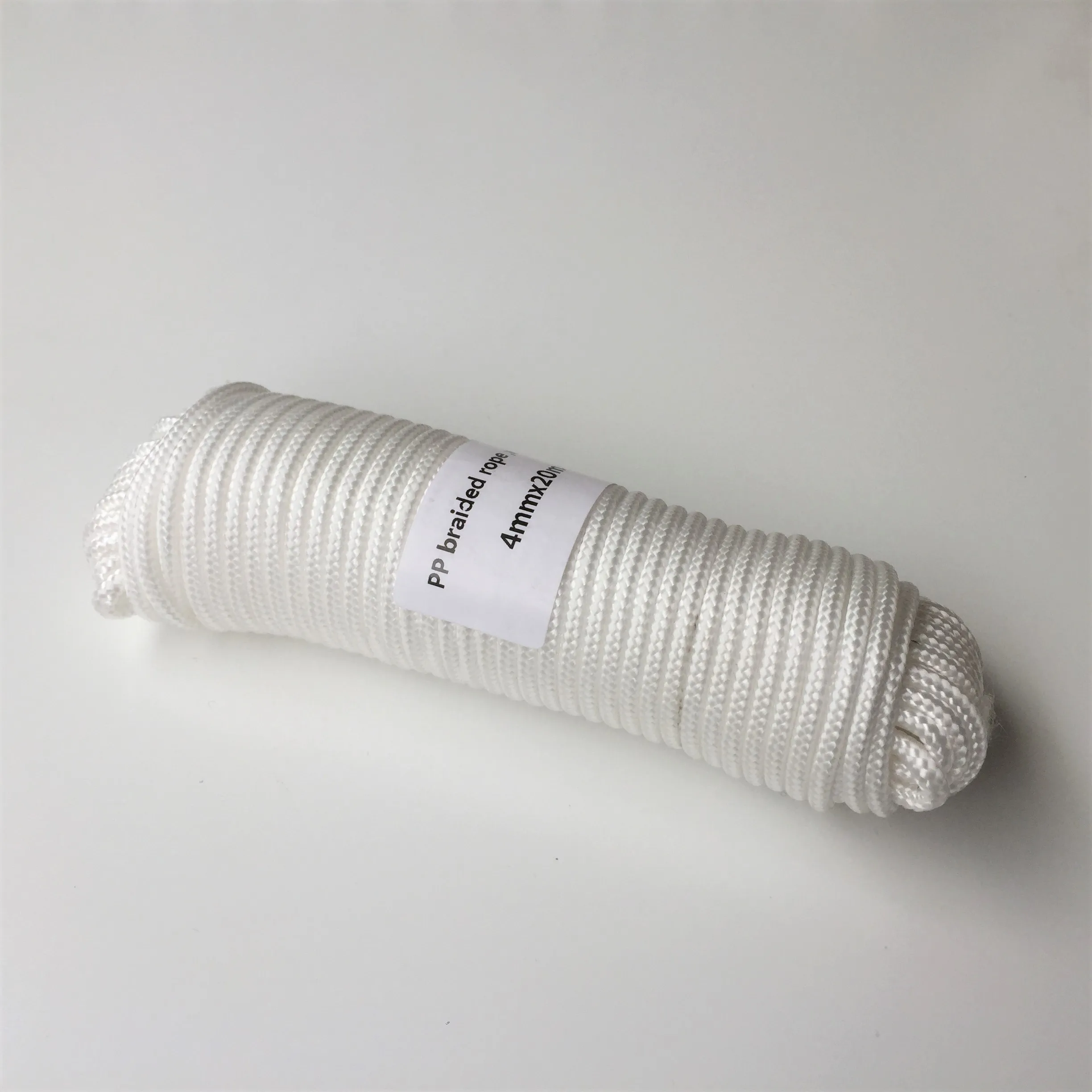 White 4mmx20m Strength braided Polypropylene rope PP hang tag clothes line home decoration garden accessories camping rope